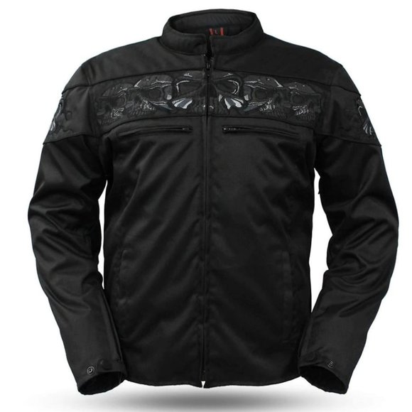 Skull Men's Motorcycle Jacket XL - Picture 1 of 8